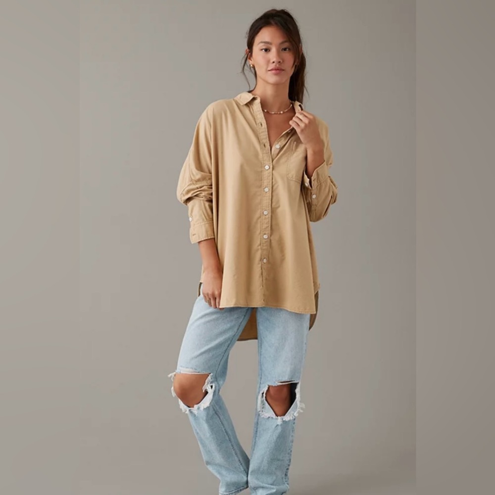 American Eagle Go Big Oversized Shirt, size large